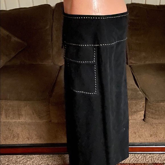 Lennie NY~ Black Velvet Size 10 Skirt - Picture 10 of 14